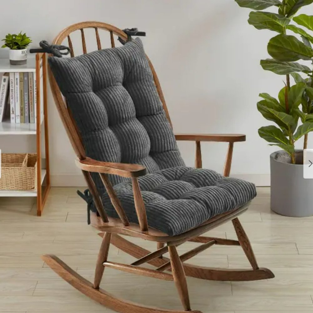 NWT - 2 Piece Rocking Chair Cushion Set - Grey